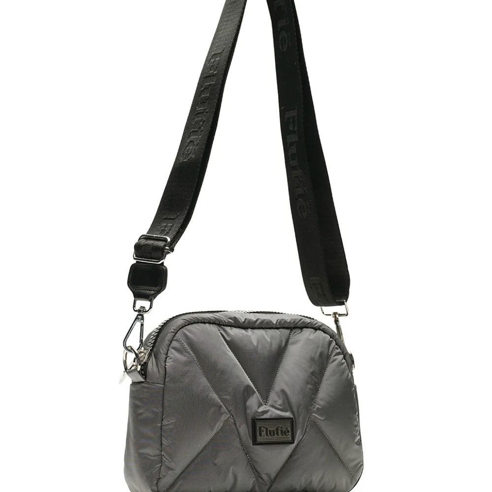 NWT Flufié Silver Crossbody Bag